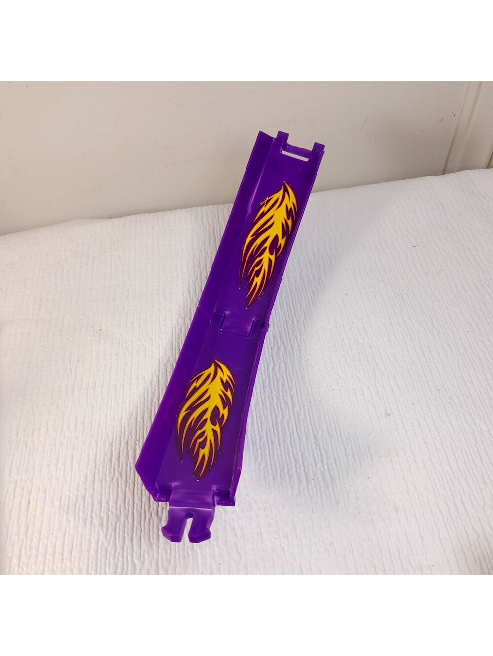 Vintage Hot Wheels Curved Track Replacement Part 16483-2039 Purple flames 1996